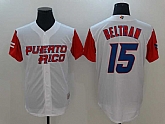 Men's Puerto Rico Baseball #15 Carlos Beltran White 2017 Worl Baseball Classic Stitched Jersey,baseball caps,new era cap wholesale,wholesale hats